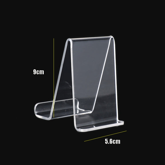 QH-018 10 PCS Acrylic Transparent Mobile Phone Display Stand(Transparent)