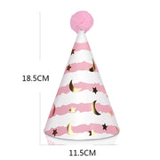 20 PCS Cute Children Bronzing Birthday Hats Cake Baking Decoration Party Hats Daisy