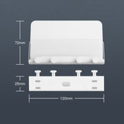 Free Punching Wall Phone Holder Wall-Mounted Charging Base Bracket(White)