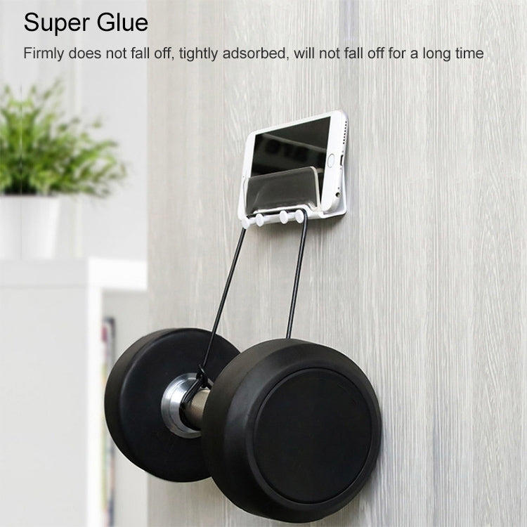 Free Punching Wall Phone Holder Wall-Mounted Charging Base Bracket(White)