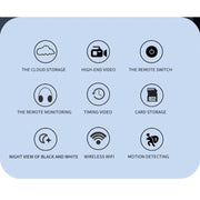 A12 Mini 1080P 5GHz Wireless WiFi Security Camera Night Vision Remote Home Small Surveillance Camera(Matte Black)
