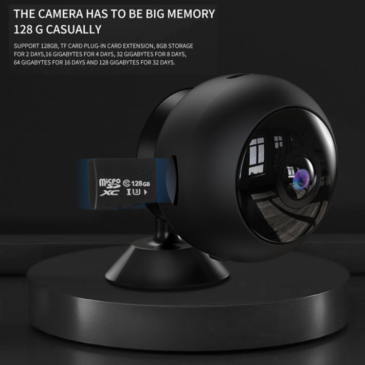 A12 Mini 1080P 5GHz Wireless WiFi Security Camera Night Vision Remote Home Small Surveillance Camera(Matte Black)