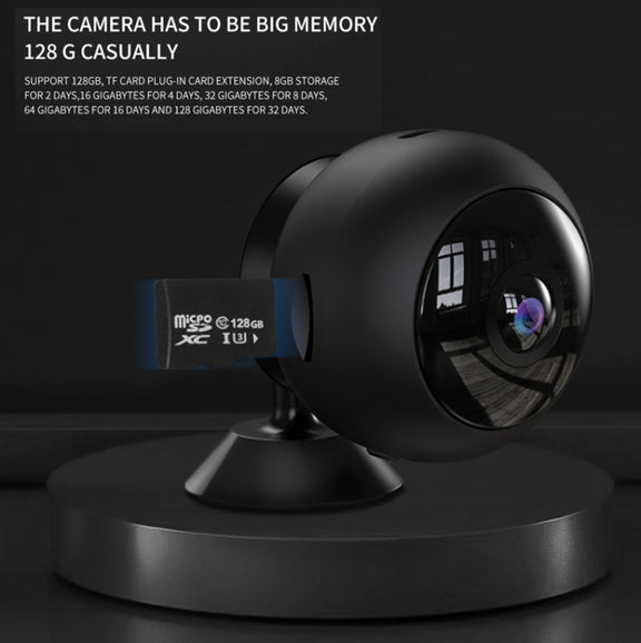 A12 Mini 1080P 5GHz Wireless WiFi Security Camera Night Vision Remote Home Small Surveillance Camera(Matte Black)