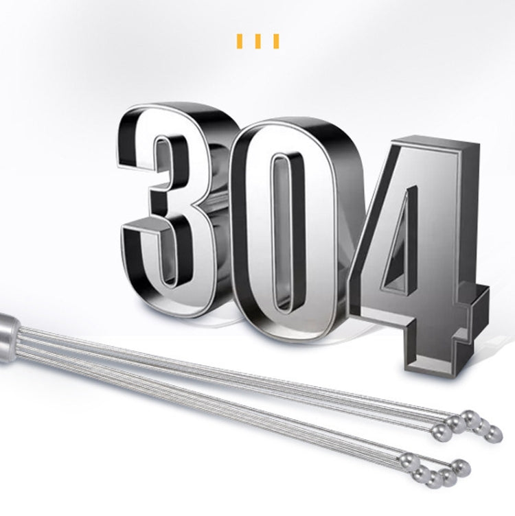 2 PCS Manual Whisk Stainless Steel Glass Bead Egg Whisk Kitchen Household Hand-Held Baking Tools Type B 12 Inch