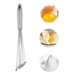 2 PCS Manual Whisk Stainless Steel Glass Bead Egg Whisk Kitchen Household Hand-Held Baking Tools  Type C 12 inch - Stirrer & Squeezer by PMC TechLife | Online Shopping South Africa | PMC TechLife
