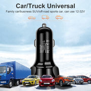 2 PCS BK-358 3A QC3.0 4USB Car Charger One For Four Mobile Phone Car Charger(White)