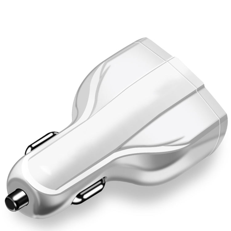 2 PCS QC3.0 Fast Charge Car Charger 3.5A Dual USB With Type-C Interface Output Car Charger(Black)