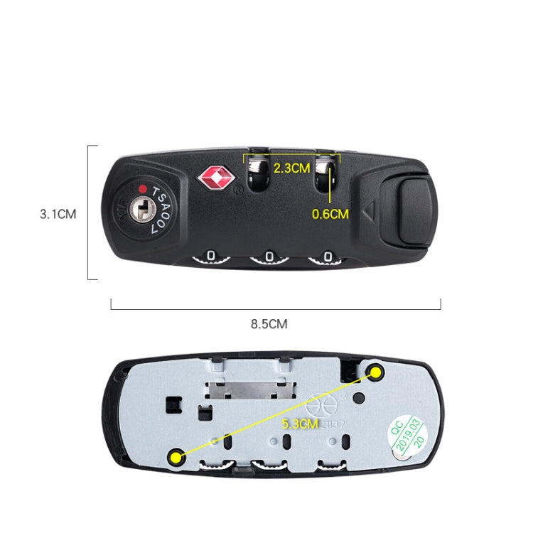 TSA007 Customs Lock Luggage Code Lock