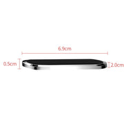 F601 4 PCS One Word Long Magnet Car Bracket Car Navigation Lazy Magnetic Metal Bracket(Rounded Silver)