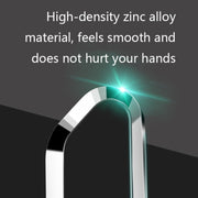 F601 4 PCS One Word Long Magnet Car Bracket Car Navigation Lazy Magnetic Metal Bracket(Rounded Silver)