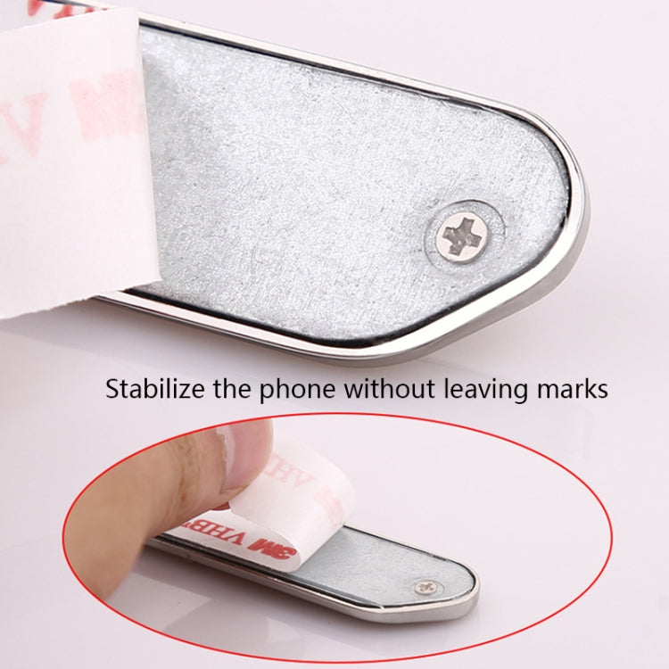 F601 4 PCS One Word Long Magnet Car Bracket Car Navigation Lazy Magnetic Metal Bracket(Rounded Gold)
