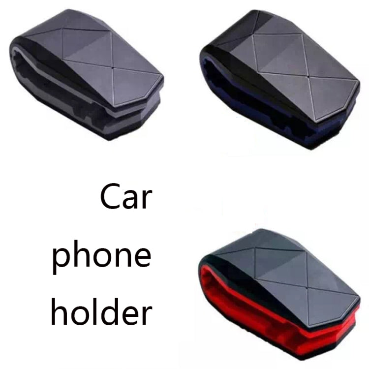2 PCS Lazy Car Desktop Phone Holder Alligator Mouth Clip Holder(Black Blue)