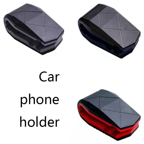 2 PCS Lazy Car Desktop Phone Holder Alligator Mouth Clip Holder(Black Blue)
