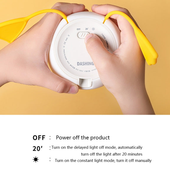 Silicone LED Night Light Mobile Phone Holder(Yellow Mouth)