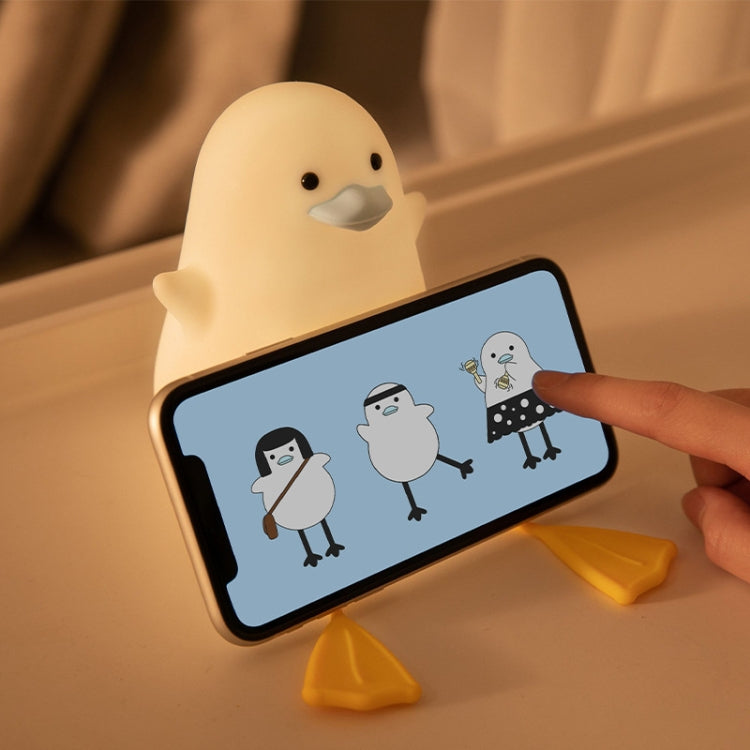 Silicone LED Night Light Mobile Phone Holder(Blue Mouth)