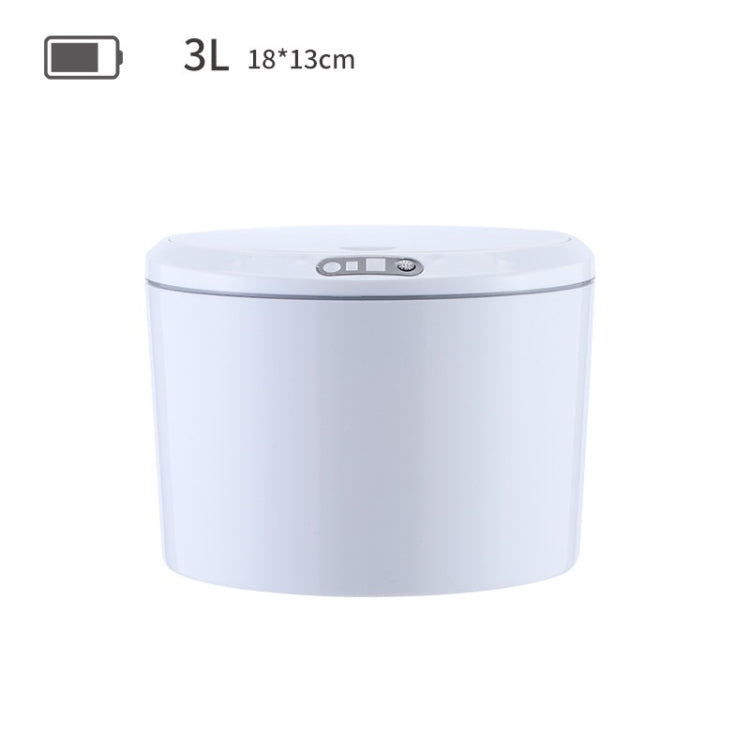 EXPED SMART Desktop Smart Induction Electric Storage Box Car Office Trash Can, Specification: 3L Battery Version (White)