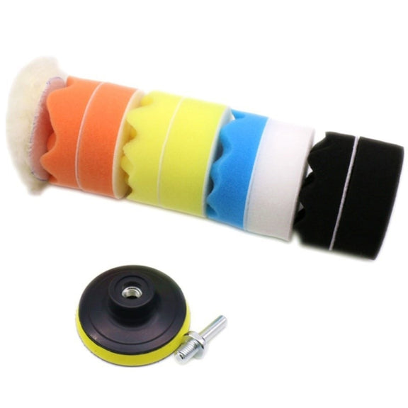 7 Inch 11 In 1 3-7 Inch Car Polishing and Waxing Sponge Plate Sponge Pad Set