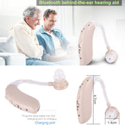 G25 Bluetooth Hearing Aid Elderly Sound Amplifier Sound Collector, Colour: EU Plug(Skin Color)