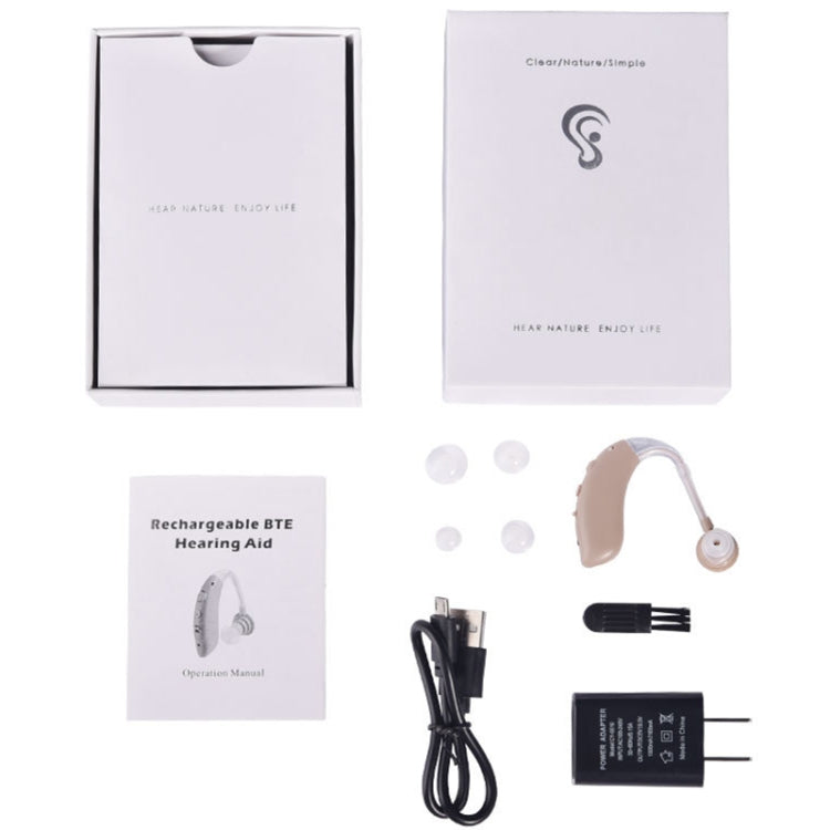 G25 Bluetooth Hearing Aid Elderly Sound Amplifier Sound Collector, Colour: EU Plug(Skin Color)