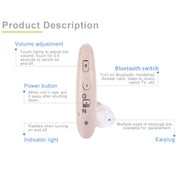 G25 Bluetooth Hearing Aid Elderly Sound Amplifier Sound Collector, Colour: US Plug(Skin Color)