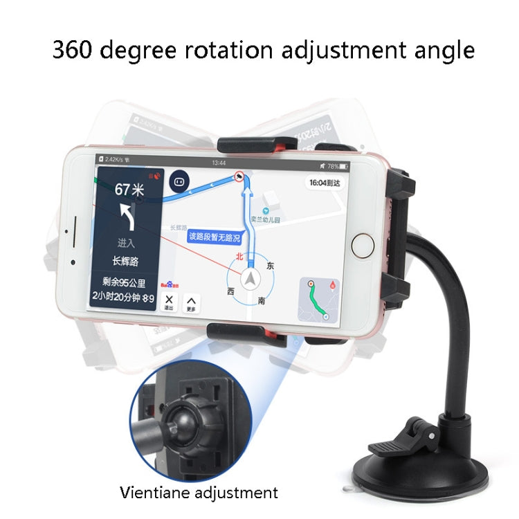 Car Windshield Automatic Lock Phone Holder(Red)