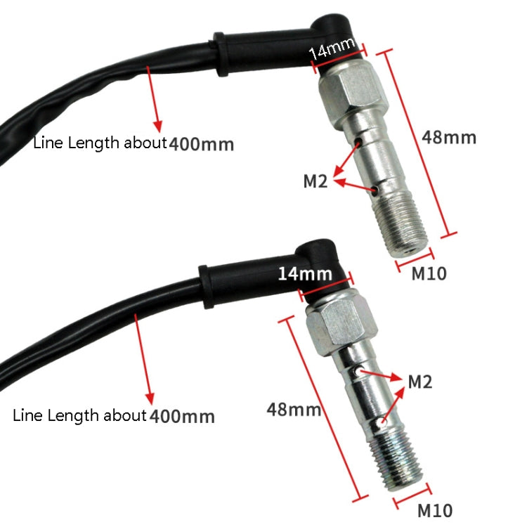Motorcycle Accessories Disc Brake Pad M10 Hydraulic Brake Switch Double Hole Hydraulic Brake Switch, Specification: M10 x 1.00mm
