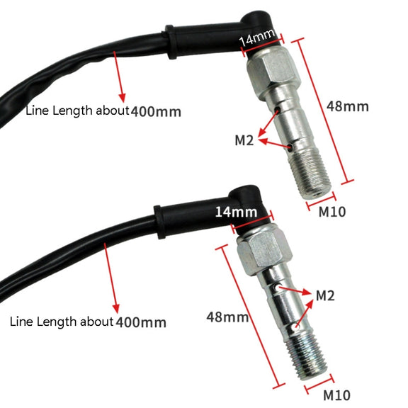 Motorcycle Accessories Disc Brake Pad M10 Hydraulic Brake Switch Double Hole Hydraulic Brake Switch, Specification: M10 x 1.00mm