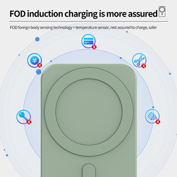 N16 10W Car Air Outlet + Suction Cup Magsafe Magnetic Phone Universal Wireless Charger Holder(White)