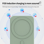 N16 10W Car Air Outlet + Suction Cup Magsafe Magnetic Phone Universal Wireless Charger Mobile Holder(Orange)
