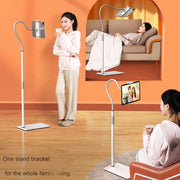 SSKY L6 Bedside Sofa Live Landing Phone Tablet Computer Bracket, Style: Base Heavy Telescopic Version (White)
