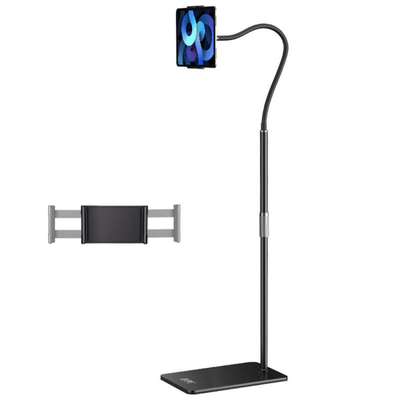 SSKY L6 Bedside Sofa Live Landing Phone Tablet Computer Bracket, Style: Base Heavy Telescopic Version (Black)