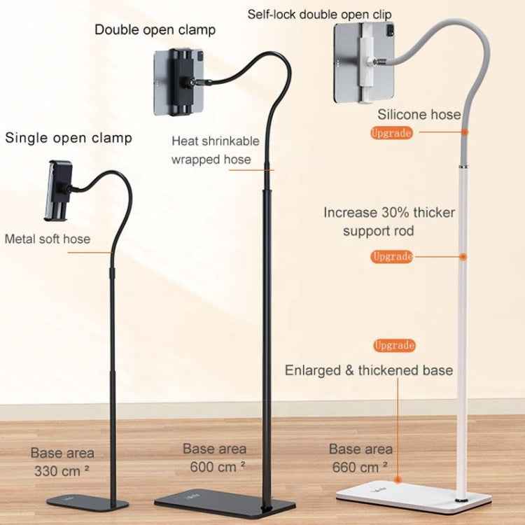 SSKY L6 Bedside Sofa Live Landing Phone Tablet Computer Bracket, Style: Base Heavy Telescopic Version (Black)