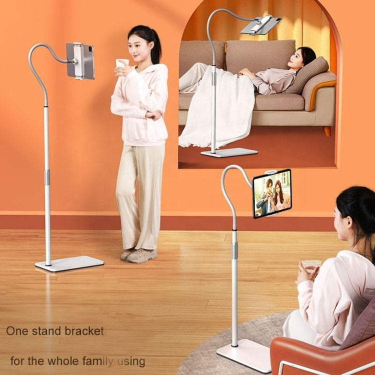 SSKY L6 Bedside Sofa Live Landing Phone Tablet Computer Bracket, Style: Base Heavy Telescopic Version (Black)