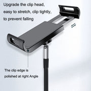 SSKY L6 Bedside Sofa Live Landing Phone Tablet Computer Bracket, Style: Base Heavy Telescopic Version (Black)