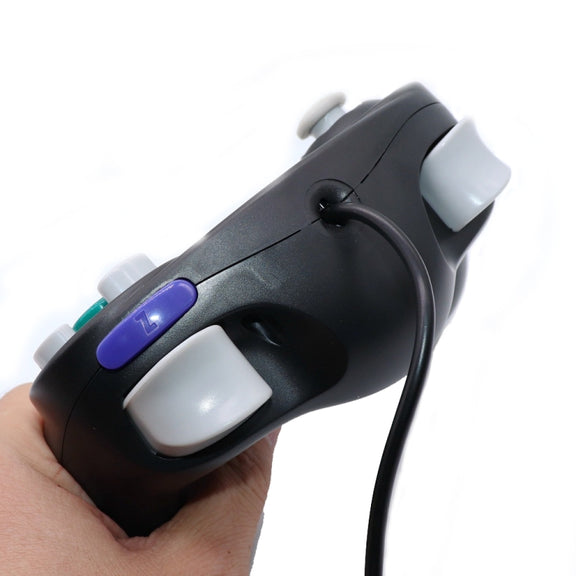 5 PCS Single Point Vibrating Controller Wired Game Controller For Nintendo NGC(Ink Green)