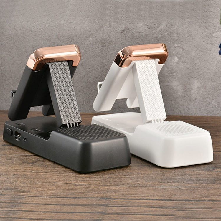 Multifunctional Desktop Stand For Mobile Phone And Tablet With Bluetooth Speaker(White)