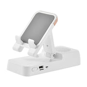 Multifunctional Desktop Stand For Mobile Phone And Tablet With Bluetooth Speaker(White)