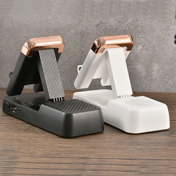 Multifunctional Desktop Stand For Mobile Phone And Tablet With Bluetooth Speaker(White)