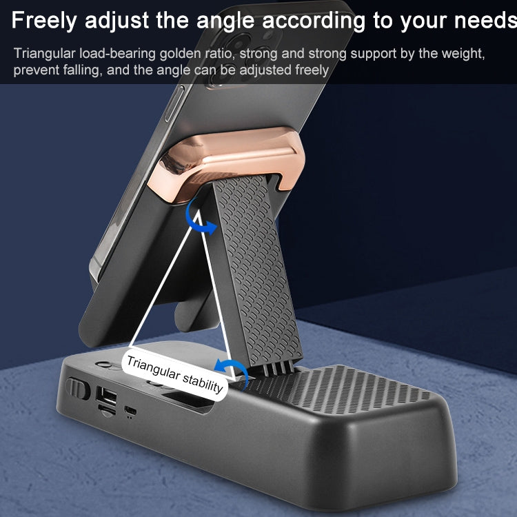 Multifunctional Desktop Stand For Mobile Phone And Tablet With Bluetooth Speaker(White)