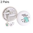 2 Pairs Cartoon Pattern Heavy Bass In-Ear Headphones Universal Wired Headphones with Microphone(White) - In Ear Wired Earphone by PMC TechLife | Online Shopping South Africa | PMC TechLife