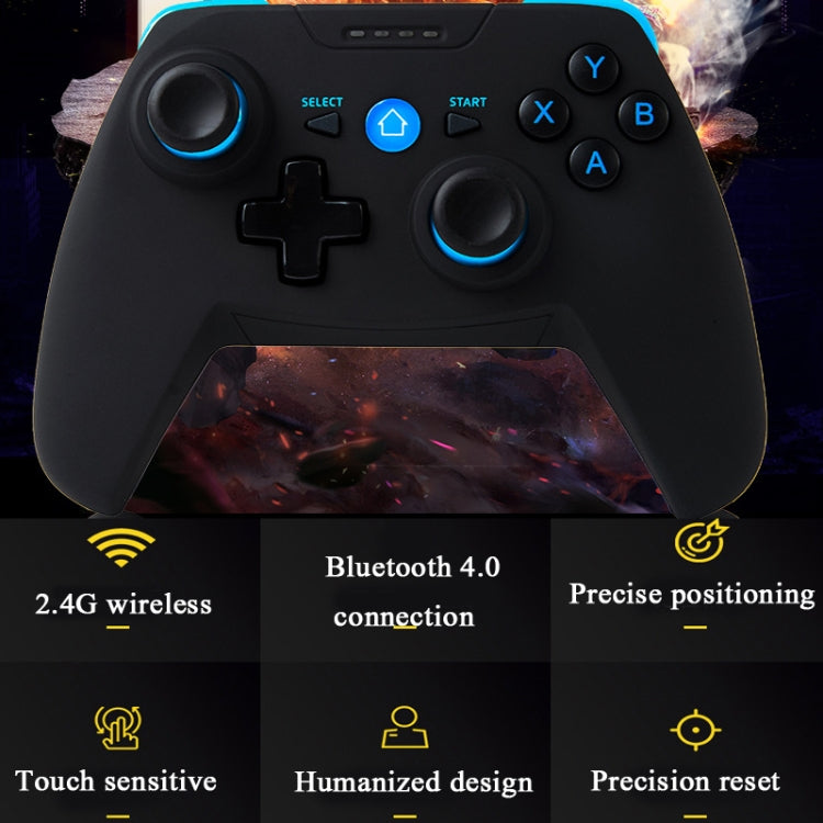 CX-X1  2.4GHz + Bluetooth 4.0 Wireless Game Controller Handle For Android / iOS / PC / PS3 Single Handle (Blue)