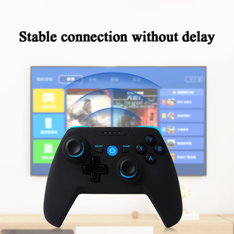 CX-X1  2.4GHz + Bluetooth 4.0 Wireless Game Controller Handle For Android / iOS / PC / PS3 Handle + Bracket (Blue)