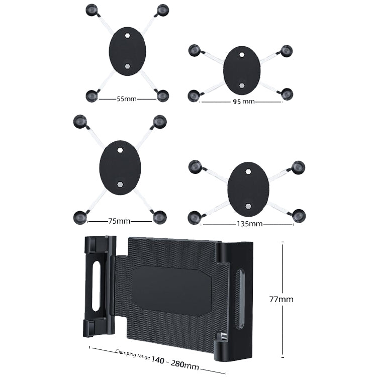Curved Adhesive Car Instrument Table Bracket Car Mobile Phone Bracket Plastic Clamp Arm Style: Small 4 Claw