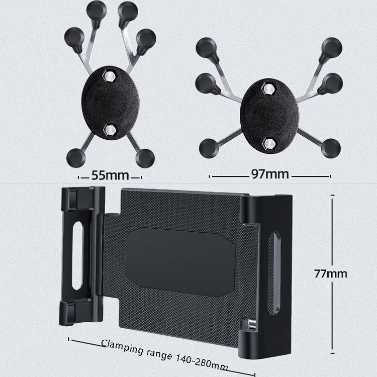 Car Headrest Bracket Motorcycle Rearview Mobile Phone Bracket Style: 6 Claw Small Back Clip (engineering plastic)