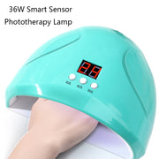 Smart Sensor Nail Phototherapy Lamp Manicure Tool Baking Lamp(White)
