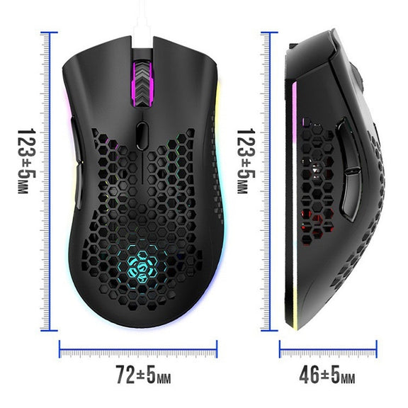 K-Snake BM600 1600 DPI 7-keys Hollow Lightweight Wireless Charging RGB Colorful Gaming Mouse(Wireless BM600 White)