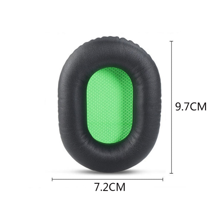 2 PCS Headset Sponge Cover For Razer V2, Colour: Black Skin Green Net
