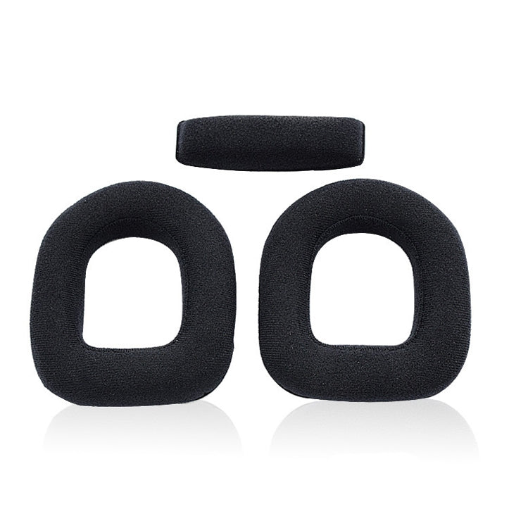 2 PCS Gaming Headset Sponge Protective Case Flannel Earmuffs for Logitech A40