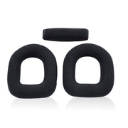2 PCS Gaming Headset Sponge Protective Case Flannel Earmuffs for Logitech A40