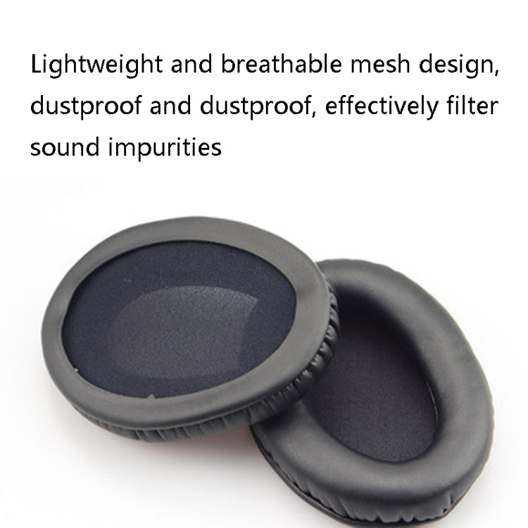 1 Pairs Headset Sponge Cover Ear Pad Leather Case For Kingston Cloud Silver II, Colour: Black